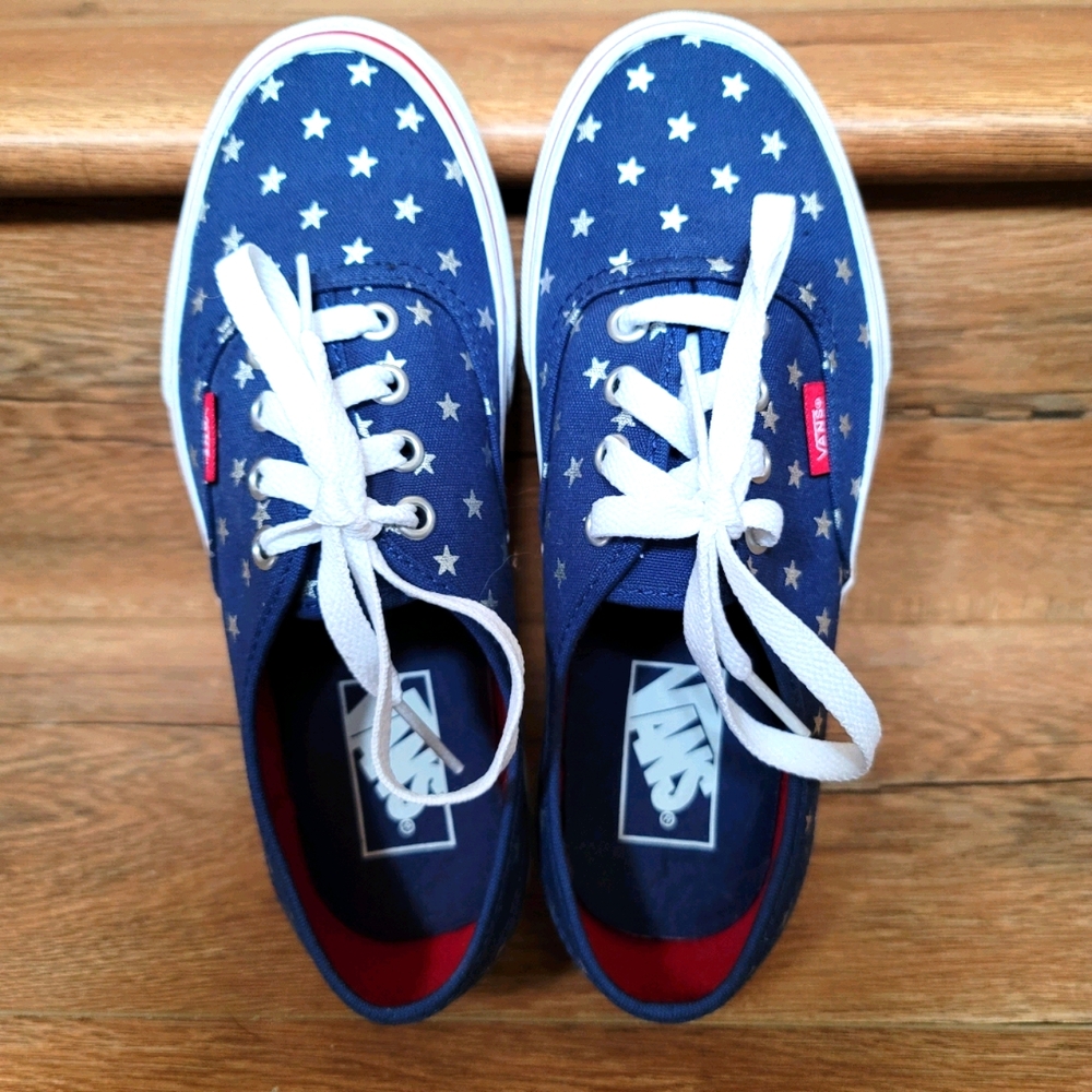 Vans blue with white stars sneaker
